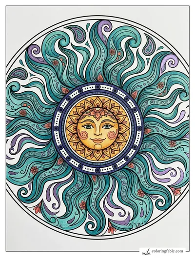 Colored example of this coloring page