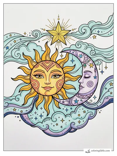 Colored example of this coloring page