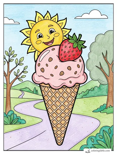 Colored example of this coloring page