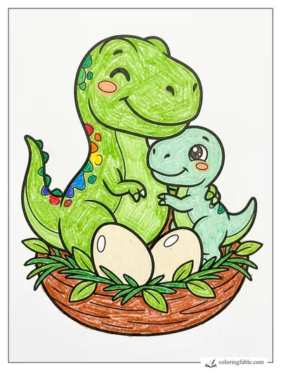 Colored example of this coloring page
