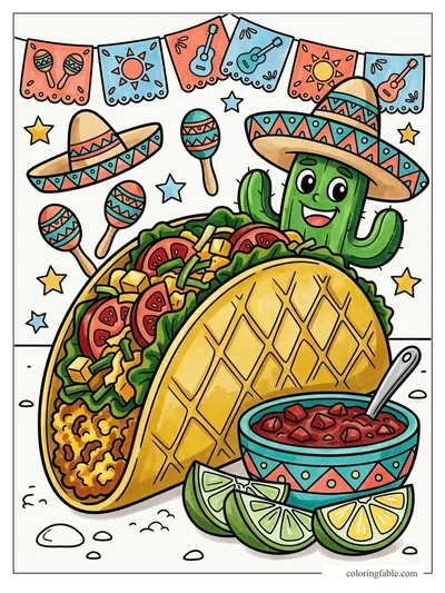 Colored example of this coloring page