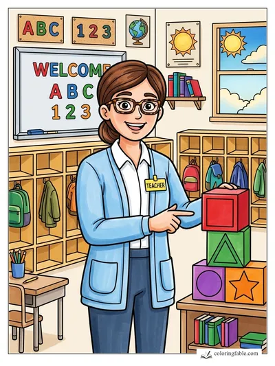 Colored example of this coloring page