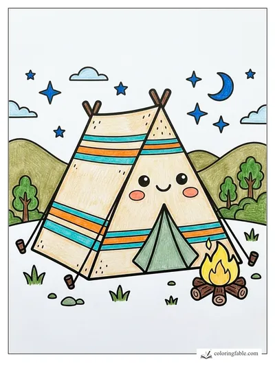 Colored example of this coloring page