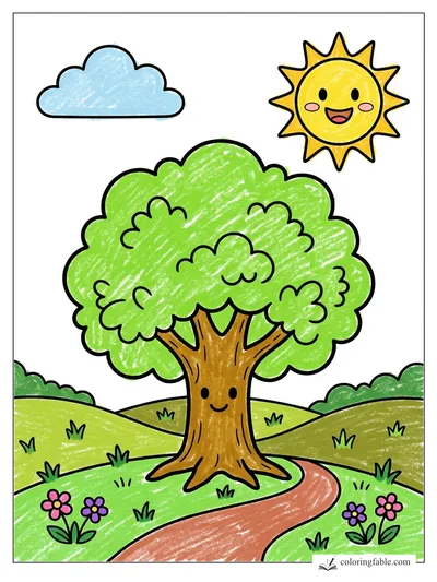 Colored example of this coloring page