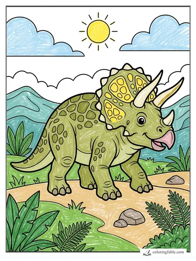 Colored example of this coloring page
