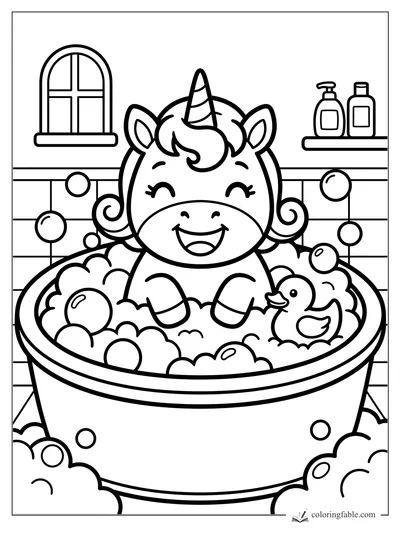 Unicorn coloring pages — sample drawing