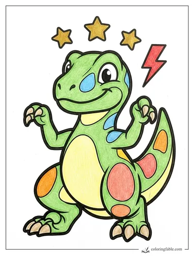 Colored example of this coloring page