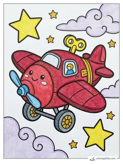 Colored example of this coloring page