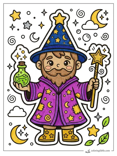Colored example of this coloring page