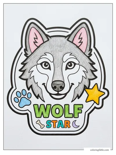 Colored example of this coloring page