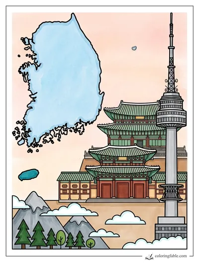 Colored example of this coloring page