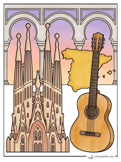 Colored example of this coloring page