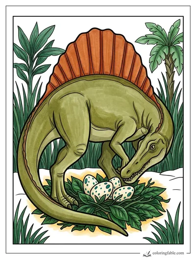 Colored example of this coloring page