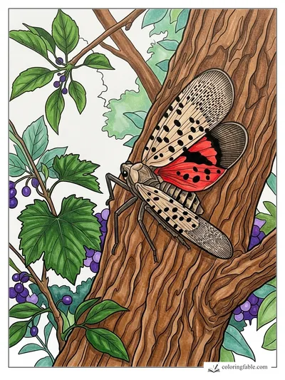 Colored example of this coloring page