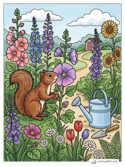 Colored example of this coloring page