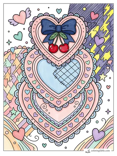 Colored example of this coloring page