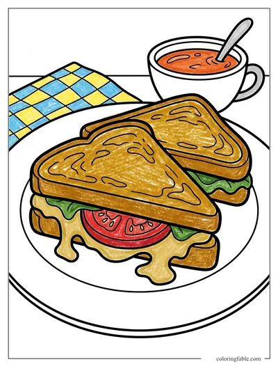 Colored example of this coloring page