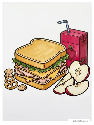 Colored example of this coloring page