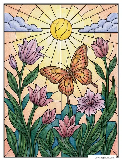 Colored example of this coloring page