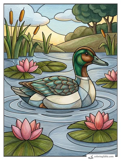 Colored example of this coloring page