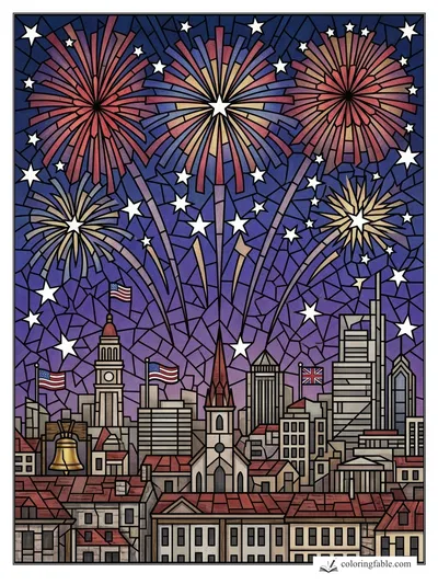 Colored example of this coloring page
