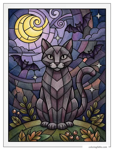 Colored example of this coloring page