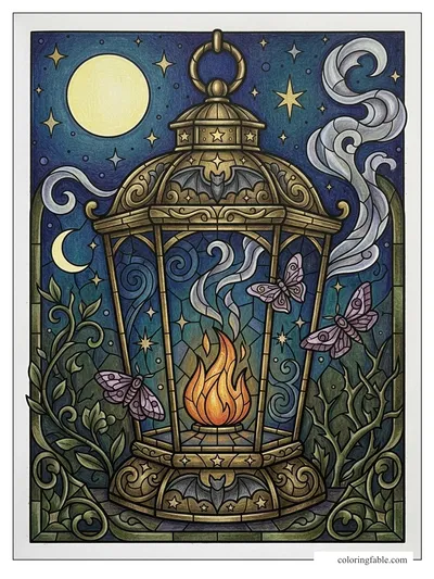 Colored example of this coloring page