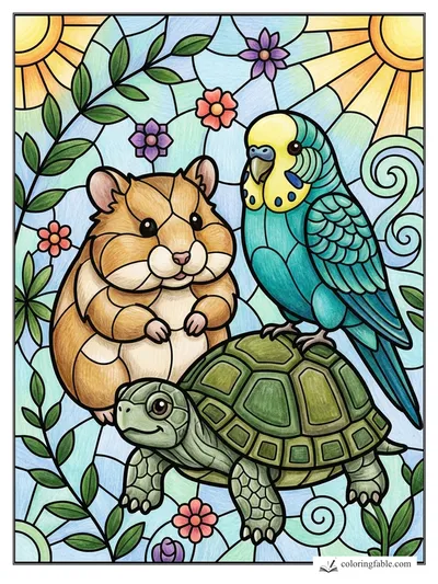 Colored example of this coloring page