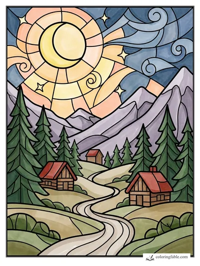 Colored example of this coloring page