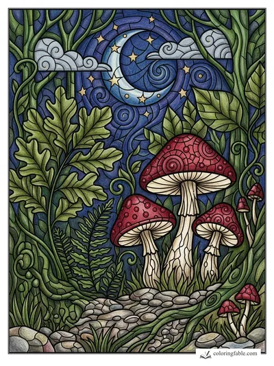 Colored example of this coloring page