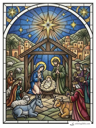 Colored example of this coloring page
