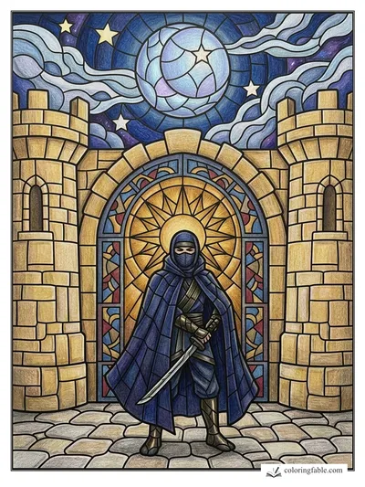 Colored example of this coloring page
