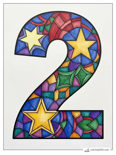 Colored example of this coloring page