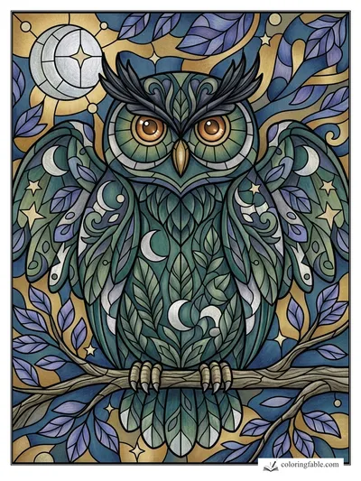 Colored example of this coloring page