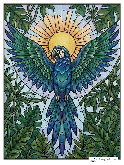 Colored example of this coloring page