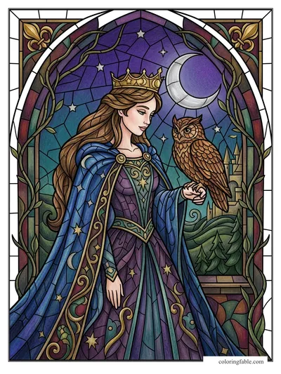 Colored example of this coloring page