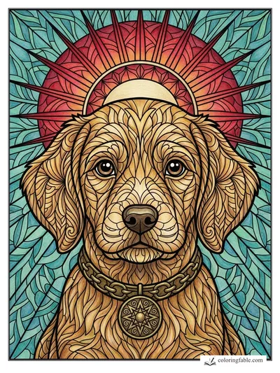 Colored example of this coloring page