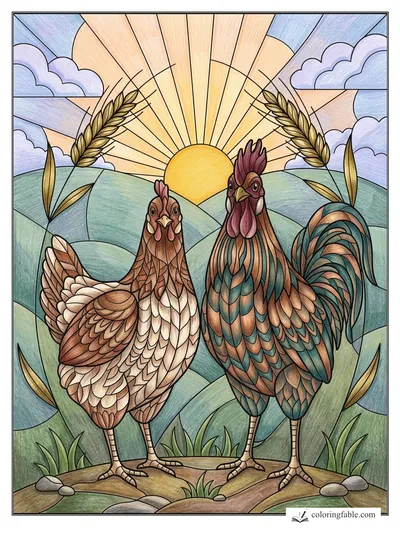 Colored example of this coloring page