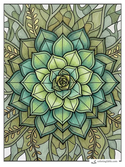 Colored example of this coloring page