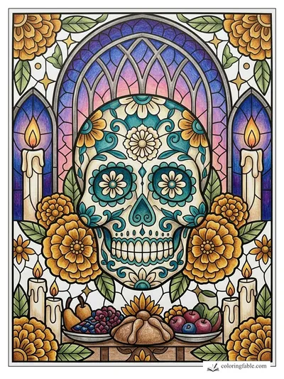 Colored example of this coloring page