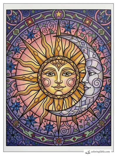 Colored example of this coloring page