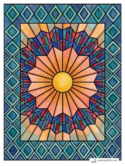 Colored example of this coloring page
