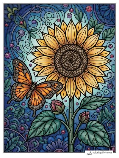 Colored example of this coloring page