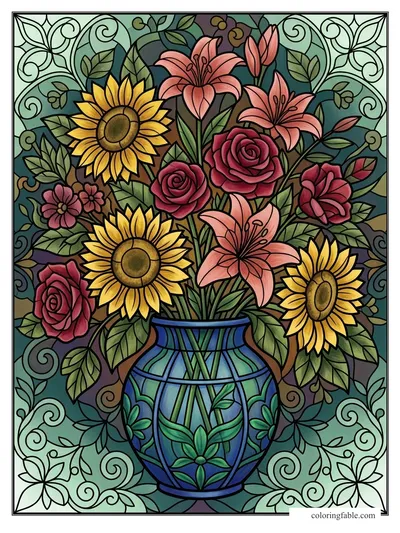 Colored example of this coloring page