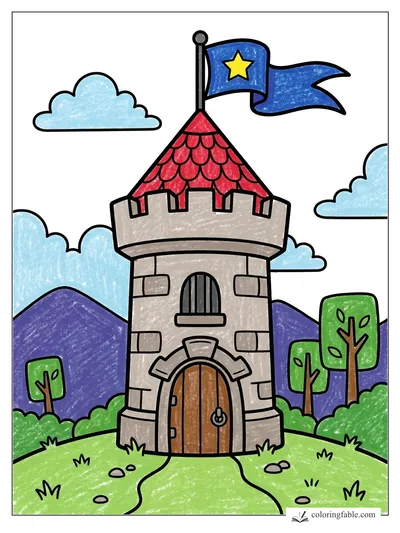 Colored example of this coloring page