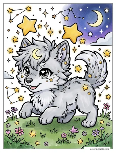Colored example of this coloring page