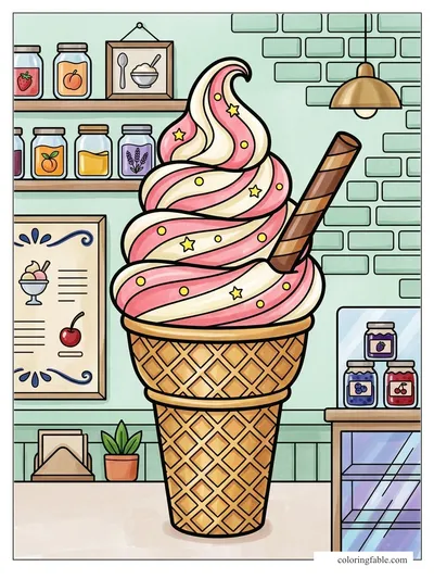 Colored example of this coloring page