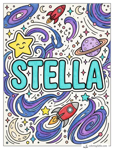 Colored example of this coloring page