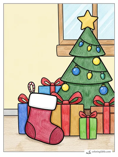 Colored example of this coloring page