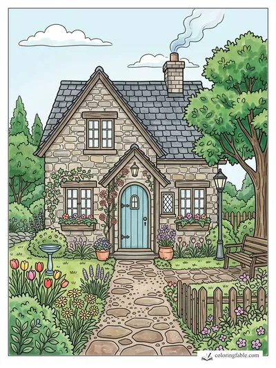 Colored example of this coloring page